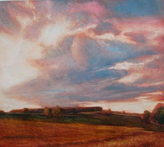 Clouds Overshadow Wethersfield, 2003 Oil on linen, 16