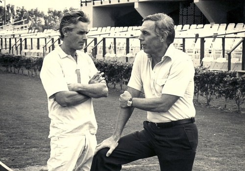 Hugh Jeremy Chisholm & William Townsend Ylvisaker at Palm Beach Polo & Country Club circa 1980