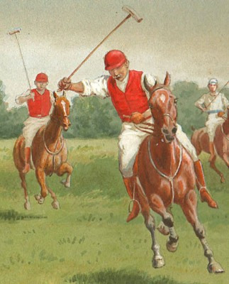 “Polo” Watercolour on board, 9.75 x 13.75 inches, Signed lower right | Provenance: Arthur Ackermann & Son, New York