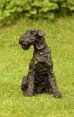 “Rusty” Airedale Terrier, Bronze resin, 10 x 8 x 5 inches