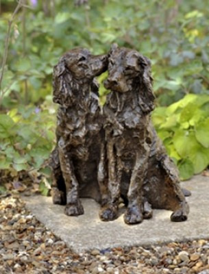 “Young Ones” Springer Spaniel, Bronze resin, 11 x 9 x 15 inches