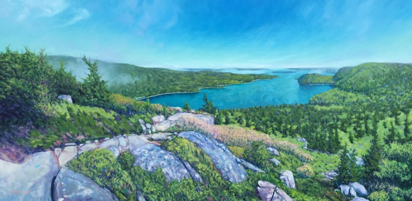 “Mt. Acadia” Oil on canvas, 24 x 48 inches, Signed