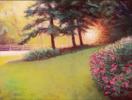 "After The Rain" Pastel on paper, 18 x 24 inches, Signed F. Pieter Lefferts 2006, Sudden Skies series