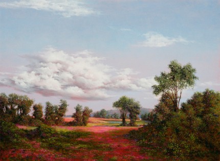 "Heaven & Earth" 2006, Oil on canvas, 18 x 24 inches, Signed and dated lower right: C Hutchings Edlund 2006