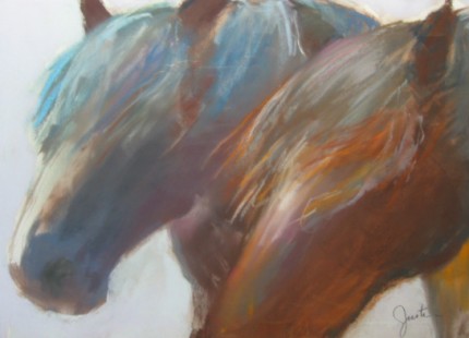 "After Work" pastel on paper, 22 x 27 inches
