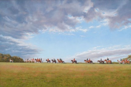 “Opening Meet” 2008, Oil on linen, 24 x 36 inches, Signed