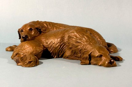 “Golden Slumbers” Bronze, Edition 1/15, 12 x 12 x 3 inches