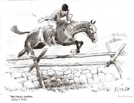 "The Field Hunter" Dry point etching, 9 ½ x 12 ½ inches,
Signed in pencil
, Mint condition
, Provenance: The Sporting Gallery & Bookshop Inc. New York