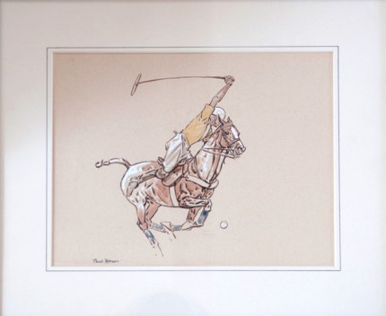 "On The Ball" Watercolour, 14 x 16 inches, Signed, Lower left, N/A