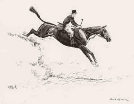 "Over The Plough" Dry point etching, 8 ½ x 10 ⅛ inches,
Signed in pencil
, Provenance: The Sporting Gallery & Bookshop, Inc. New York