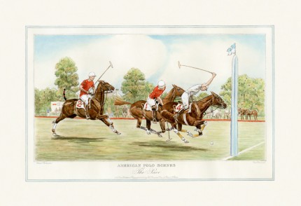 "The Save" American Polo Scenes, Derrydale Press 1930, Printed on imported handmade paper, Plate: 12 ½ x 20 inches, Paper: 17 x 24 inches, Signed lower left, Titles engraved in the same style as other sets of American Sporting scenes published by The Derrydale Press, 1930. Only 175 signed proofs were produced of each print, which makes a bona fide set of four rare and valuable.