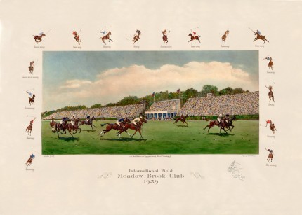 "International Field Meadow Brook Club 1939" Original Hand Coloured Lithograph - Artist's proof, 22 x 31 inches, Titled with pencil remarque, Signed and dated in pencil. New York, Published & Copyrighted 1939, by Robert Strawbridge Jr. Ultra rare + Scarce