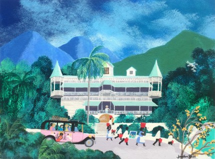“The Hotel Oloffson” Acrylic on wood panel, 12 x 16 inches, Signed | Original Available