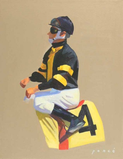 "Black Silks #4" 2006, Oil on canvas, 14 x 11 inches, Signed bottom right