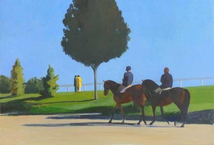 "Kentucky Horse Park" 2006, Oil on canvas, 16 x 23 inches