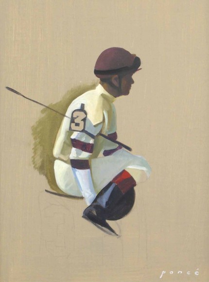 "Jockey #3" 2005, Oil on canvas, 14 x 11 inches