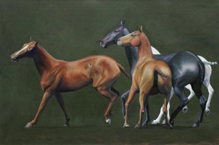 “String 1” 2007, Oil on canvas, 24 x 36 inches, Signed