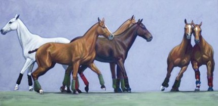 “String 11” 2007, Oil on canvas, 36 x 72 inches, Signed
