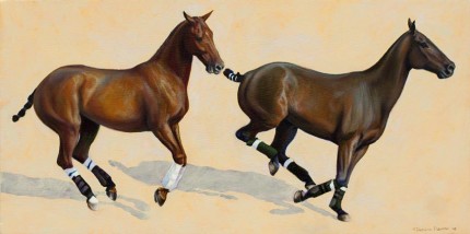 “String 20” 2008, Oil on canvas, 12 x 24 inches, Signed