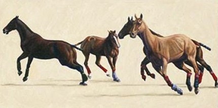 “String 3” 2007, Oil on canvas, 12 x 24 inches, Signed