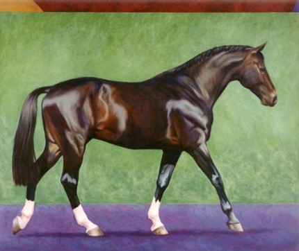 "Triangle" 2000, Oil on canvas, 6 x 7 feet, Signed