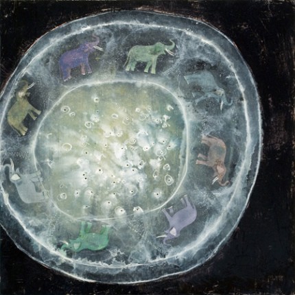 "Circumambulation" m/m, 24 x 24 inches