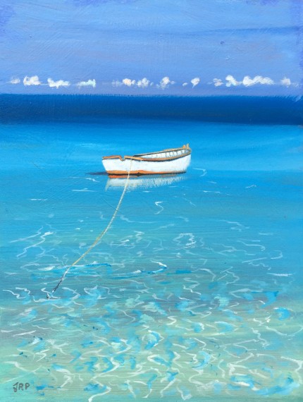 “In the Shallows” Oil on panel, 16 x 12 inches, Signed lower left