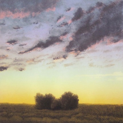 “Two Bushes at Twilight” 2006, Limited Edition Print, Aritst Proof, 17 x 17 inches, Signed & Inscribed