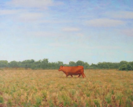 “Red Cow, Texas” 2012, Oil on linen, 24 x 30 inches, Signed