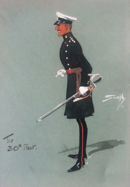 “The 30th Foot” Original watercolour, Titled and signed