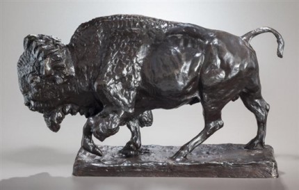 "Bull Bison" Bronze, Edition of 25, 12 x 23 ½ x 4 ½ inches