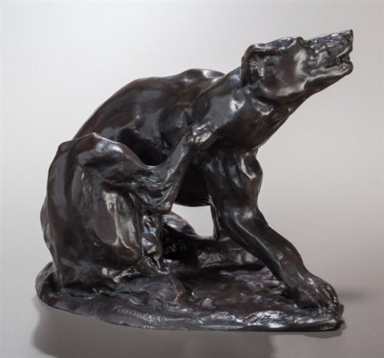 "Dog Scratching" 1912, Bronze with brown patina, Edition of 40, 6 ½ x 7 ¼ 6 ¼ inches