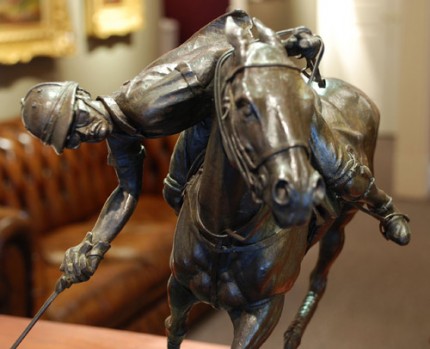 "Near Shot" View from top, Edition 3 of 5, Bronze, 18 x 15 ½ x 13 inches, Signed and Numbered