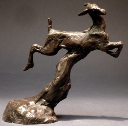 "Running Deer" Bronze, Edition of 40, 5 ½ x 5 ½ x 2 ⅜ inches