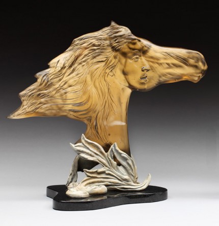 “Synchronicity” Cast glass, Edition one of a kind, 14 x 20 x 8 inches, Signed