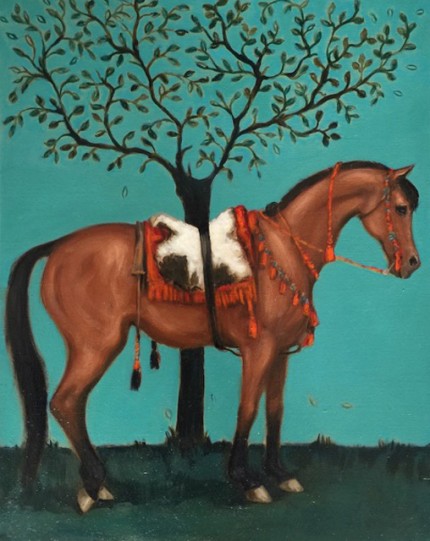 “Jordanian Horse I” Oil on Linen, 14  x 11 inches, Signed