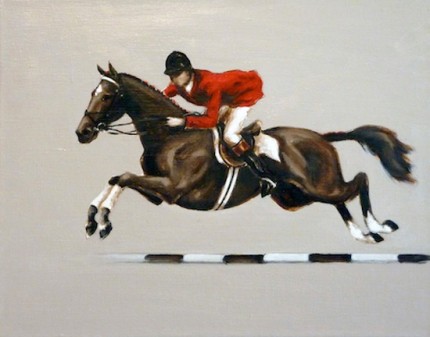 “Long Jump” Oil on linen, 11 x 14 inches, Signed