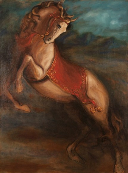 “Irtysh” Oil on linen, 64 x 48 inches, Signed, Gallery wrapped