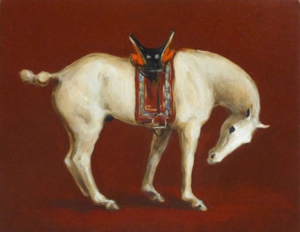“Mongolian Horse II” Oil on linen, 11 x 14 inches, Signed