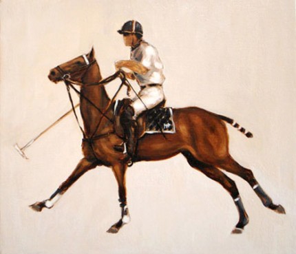 “Polo Study - Oil Sketch II” Oil on linen, 14 x 16 inches, Signed