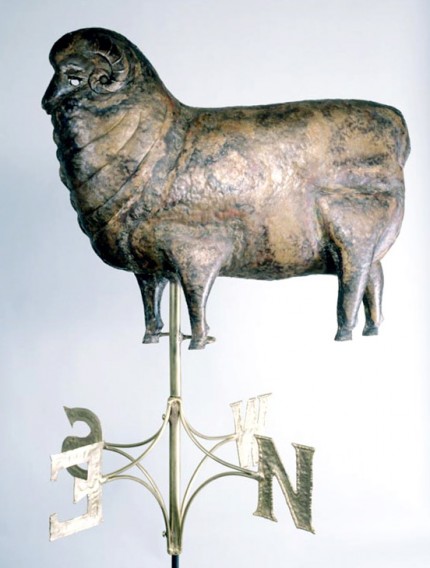 “Ram Weathervane” (Other view) 25 inches long, Available with 23.5 kt gold leaf