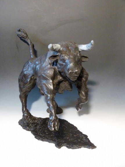 "Rearing Bull" Bronze, Edition of 6, 86 x 35 x 55 cm
