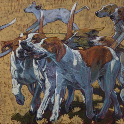 "Forward Ten" 2010, Oil on linen, 40 x 40 inches, Signed
