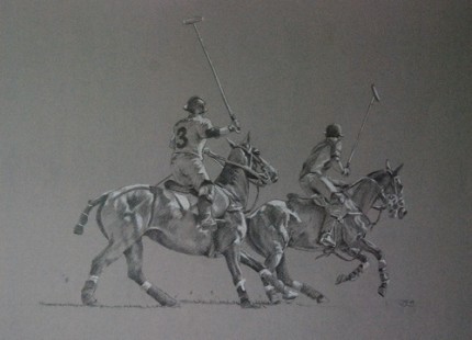 “Fast Forward” 2009, Graphite on canson, 14 x 18 inches, Signed