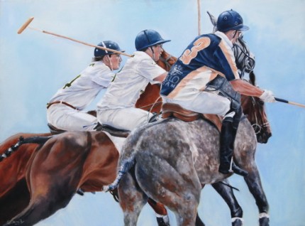 “Into The Blue” 2011, Oil on canvas, 30 x 40 inches, Signed