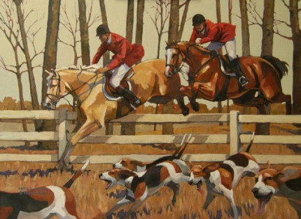 “Long Lake Hunters” Acrylic on canvas, 18 x 24 inches, Signed