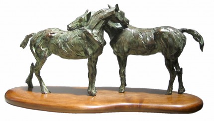 “Scratchy” Bronze, Direct wax casting, 9 x 18 x 5 inches, Signed