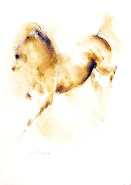 "Shamara" Pastels on quality white art board, 27" x 39" Signed