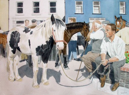 The Coloured Cob, Watercolour, 18 x 13"