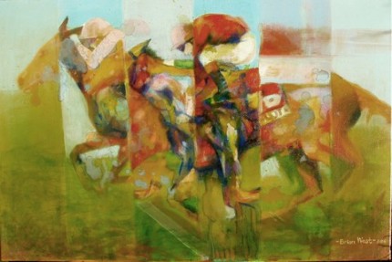 "Electric Avenue - AC/DC" Acrylic on canvas, 20 x 30 inches, Signed